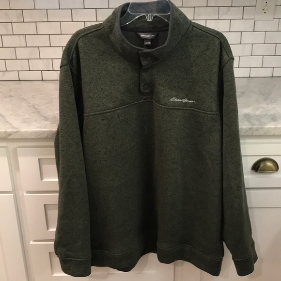 Eddie Bauer Other - Eddie Baue Pullover Mens Size XXL Hunter Green Snap